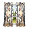 thumbnail image 2 of Women in Brown Blackout Curtains Thermal Insulation 63 inch Grommet for Bedroom Living Room Bathroom Kitchen Windows 2 Pack, 2 of 6