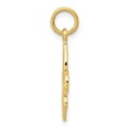 thumbnail image 2 of 14k Yellow Gold Textured Polished Finish Fleur De Lis Design Charm Pendant, 2 of 3