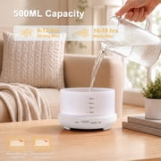 Fimilo 500ml Essential Oil Diffuser with 6*10ml Essential Oils Set, Flower Aromatherapy Diffusers with Remote Control, Oil Air Humidifier Vaporizer for Large Room Bedroom Office
