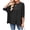 Black, variant on Women‘s Long Sleeve Tops Comfortable & Soft with Vertical Ribbed Texture and Batwing Sleeve for Casual Daily Wear in 5 Colors (Brown, Green, Black, Red, Dark Green)‌