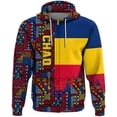 thumbnail image 4 of Sudadera con capucha y cremallera con el emblema nacional de Chad y la bandera de África para hombre, ropa informal, deportiva, para niño, 4 of 5