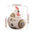 thumbnail image 2 of KRQAP 400ml Ceramic Rooster Spice Jar with Lid and Spoon Cute Underglaze Condiment Pot Moistures-Proof Kitchen Storage for Saltes Sugars Seasoning, Home Items on Sales, 2 of 6