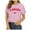 Pink, variant on Wangmeiwg Womens Canada Day Shirts Canada Flag Graphic Tshirt Canadian Maple Leaf Short Sleeve Patriotic Tee Tops Apparel T Shirt