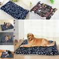thumbnail image 1 of Walbest Pet Dog Puppy Blanket Bone Print Puppy Blanket for Small Medium Large Pet Dog Cat Warm Soft Coral Fleece Sleep Mat Puppy Kitten Soft Blanket Throw Doggy Warm Bed Mat, 19.69" x 12.62", 1 of 7