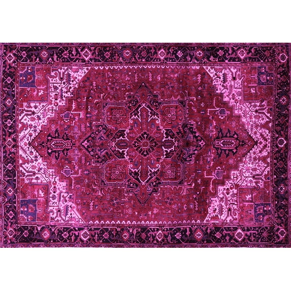 Ahgly Company Indoor Rectangle Persian Pink Traditional Area Rugs, 5' x 7'