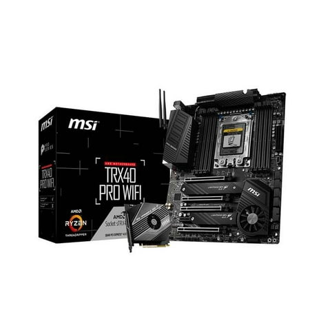 MSI Motherboard TRX40P TRX40 PRO WIFI AMD Ryzen Threadripper socket sTRX4 4xPCI Express4.04.0 (Best Motherboard For Ryzen 5 1600)