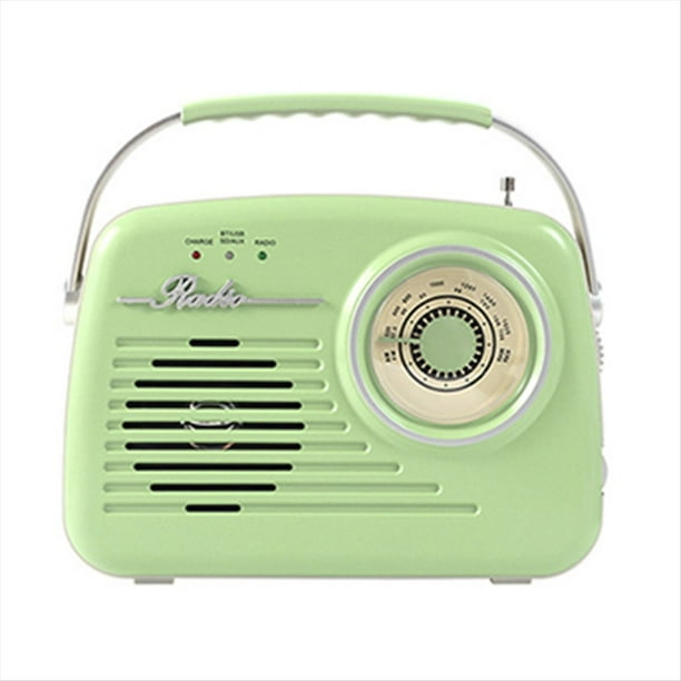 Radio Bluetooth Multifuncional Vintage de Diseño Retro con Conectividad USB, Bluetooth, SD, FM y AUX, Ideal para el Hogar y la Oficina D