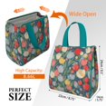thumbnail image 3 of Pioneer Flower Floral Print Pattern Insulated Lunch Bag for Women & Adults,Large Portable Soft Cooler Lunch Bag,Thermal Food Storage Tote with Pearl Cotton,8.66L,8.75x5.75x9.5 Inch, 3 of 6