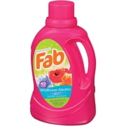 Fab Liquid Laundry Detergent - Liquid - 60 fl oz (1.9 quart) - Wildflower Medley Scent - Multi