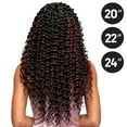 thumbnail image 5 of 3 Bundles Deep Wave, 20/22/24 Inch Heat-Resistant Synthetic Hair Bundles with Wig Cap & Glue - Quick Weave Combo Set, 5 of 7