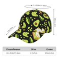 thumbnail image 3 of JUNZAN Avocado Toast Print Baseball Cap,Unisex Sports Cap Dad Hat Adjustable Size for Running Workouts and Outdoor Activities All Seasons, 3 of 8