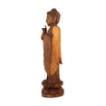 thumbnail image 5 of 24" Wooden Hand Carved Serene Standing Buddha Statue Handmade Meditating Sculpture Figurine Home Decor Accent Handcrafted Gift Art Wood Oriental, 5 of 6
