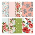 thumbnail image 2 of Soimoi 8 Pc Fat Quarter Bundle -Retro FloralPrint 18"x 22"DIY Patchwork-100% CottonPre-Cut Quilting Fabric (Multicolor), 2 of 8