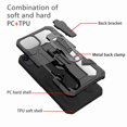 thumbnail image 2 of Dteck Case for Apple iPhone 14 Pro Max Dual-Layer TPU+PC Shockproof Heavy Armor with Belt Clip Anti-Drop Shock Absorption Cover with Metal Back Clip, Black, 2 of 8