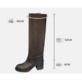 thumbnail image 6 of Round Toe Knee Long Knight Boots (7.5, Black), 6 of 6