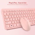 thumbnail image 4 of Combo de teclado y ratón inalámbricos Rii Standard Office (rosa), 4 of 8