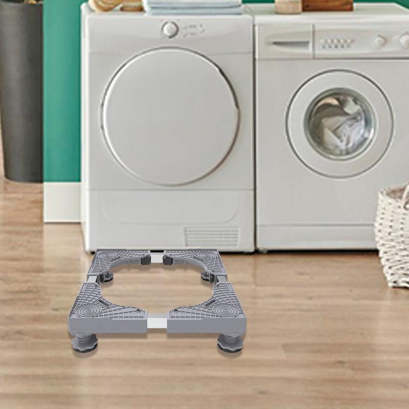 Esquirla Adjustable Washing Machine Base Fridge Undercarriage Stand Laundry Dryers Holder for Air Conditioners Cookers Freezers Dryers Gray