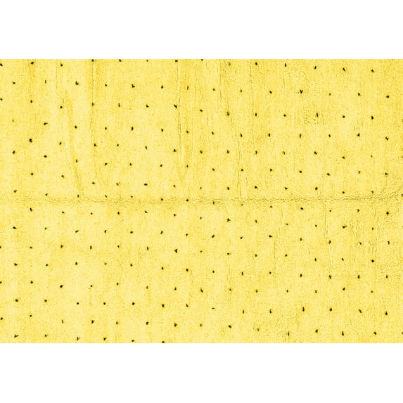 Ahgly Company Indoor Rectangle Solid Yellow Modern Area Rugs, 7' x 10'