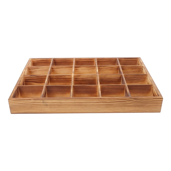 HONITANO Multi Purpose Wooden Compartment Box with Dividers for Socks Underwear and Tie Organization