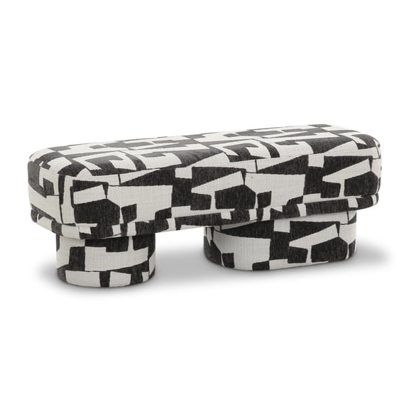 Lena Black and White Bench