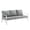 Gray, variant on Afuera Living Steel White and Navy Sofa Rectangular Weather-Resistant 79" Unassembled