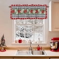 thumbnail image 2 of Christmas Valances for Windows, 42 x 18in, Winter Floral Snowflakes Vintage Black White Geeks Rod Pocket Kitchen Valance Curtain Light Filtering Window Treatments for Living Room Bedroom, 1 Panel, 2 of 7