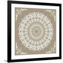 Art.com Baroque Mandala Art Print, Black Frame Wall Art, 38" x 38"
