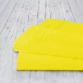 thumbnail image 4 of Hotel Bedding Machine Washable Silky Soft Sheet set, 2-Piece Set, King Size, Yellow, 4 of 6