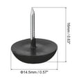 thumbnail image 2 of Uxcell Plastic Nail-On Furniture Glides 100Pcs 14.5mm Dia Table Chair Sofa Leg Floor Protectors Black, 2 of 5