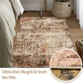 thumbnail image 6 of Area Rugs for Living Room 3'x 5' Machine Washable Vintage Print Large Throw Non Slip Bedroom Rugs, Brick Red, 6 of 6