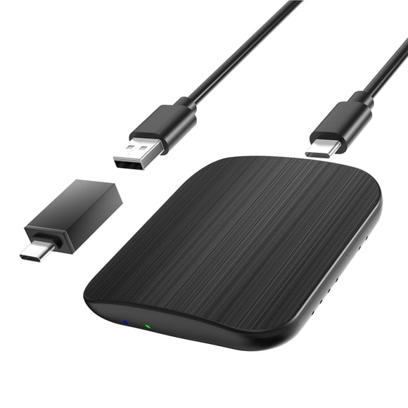 PHOCAR Carplay Inalambrico y Android Auto Inalambrico para Auto, 2-en 1 Adaptador, Fácil de Usar, Compatible con iPhone y Android Phones