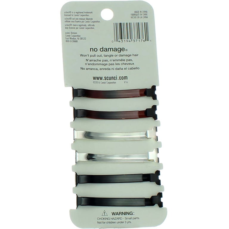 Scunci No Slip Grip All Day Hold No Slip Grip Hair Barrettes