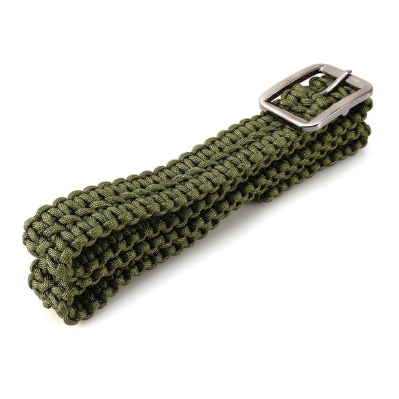 MAYUJIAA Survival Paracord Belt 550 Paracord Belt Utility Belt Milspec Cord Solid Steel Buckle Arm Green HW313-37791