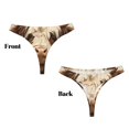 thumbnail image 3 of Fotbe Butterfly Cow Barrel Tanga Sin Costuras para Mujer con Estampado – Panties Invisibles, Transpirables y Cómodos para Uso Diario-3X-Large, 3 of 6