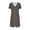 2_Brown, variant on Asxite Summer Dresses for Women Casual Solid Ruffle V Neck Short Sleeve Midi Sundress