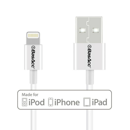 BasAcc 3' Lightning USB Cable (Apple MFi Certified) for Apple iPhone XS X edition 8 8+ 7 7+ Plus 6 6S SE 5 5s 5c iPad Pro Pro 10.5