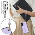 thumbnail image 4 of For Iphone 16 Plus Rfid Card Slot Phone Case With Long Lanyard(Purple),iPhone 15, 4 of 8