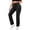Black plus size cargo pants women a1, variant on Cagogo Women Plus Size Cargo Pants Straight Leg Elastic Waist with Pockets Casual Streetwear Work Active Long Trousers Solid Loose Fit Zipper Flap, Army Green M