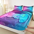 thumbnail image 3 of Manfei Teens Video Game Twin Sheet Sets,Console Game Lover Twin Fitted Sheet,Gradient Pink Blue Flat Sheet For Kids,Microfiber Bedroom Decor,3 Pieces, 3 of 7