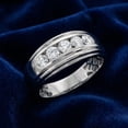 thumbnail image 2 of Pompeii Mens 1/2ct 5-Stone Diamond Wedding Ring Gold Lab Grown (E/F,VS1-VS2), 2 of 4