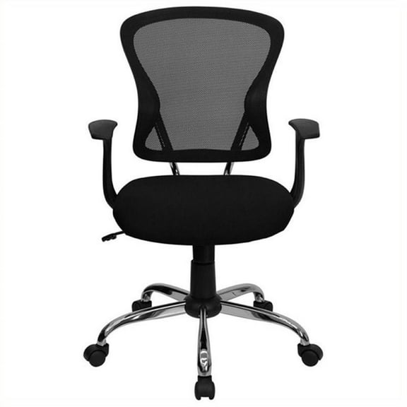 Scranton & Co Mid-Back Mesh Office Chair in Black