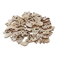 thumbnail image 3 of 50 Piezas de Adornos de Natural con Agujeros en Navideños Formas para Decorativas, Ropa, Joyas y Otros Objetos Decorativos Gloria Piezas de madera sin terminar, 3 of 8