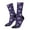 2 Black-2, variant on Christmas Purple Snowflakes Crew Socks for Men & Women, Breathable Casual Athletic Ankle Socks