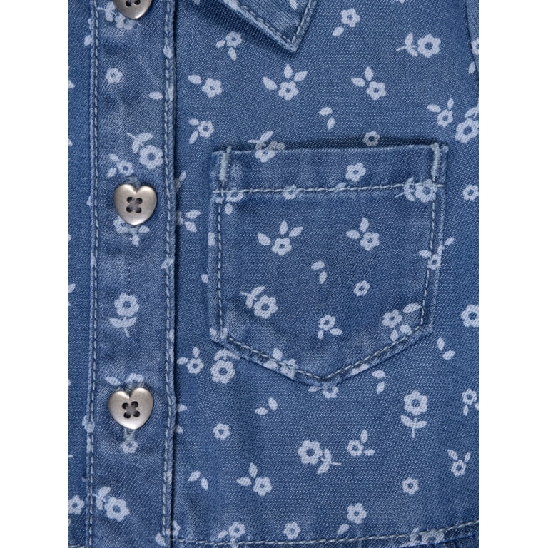 Wonder Nation Toddler Girl Denim Shirt Dress photo 3