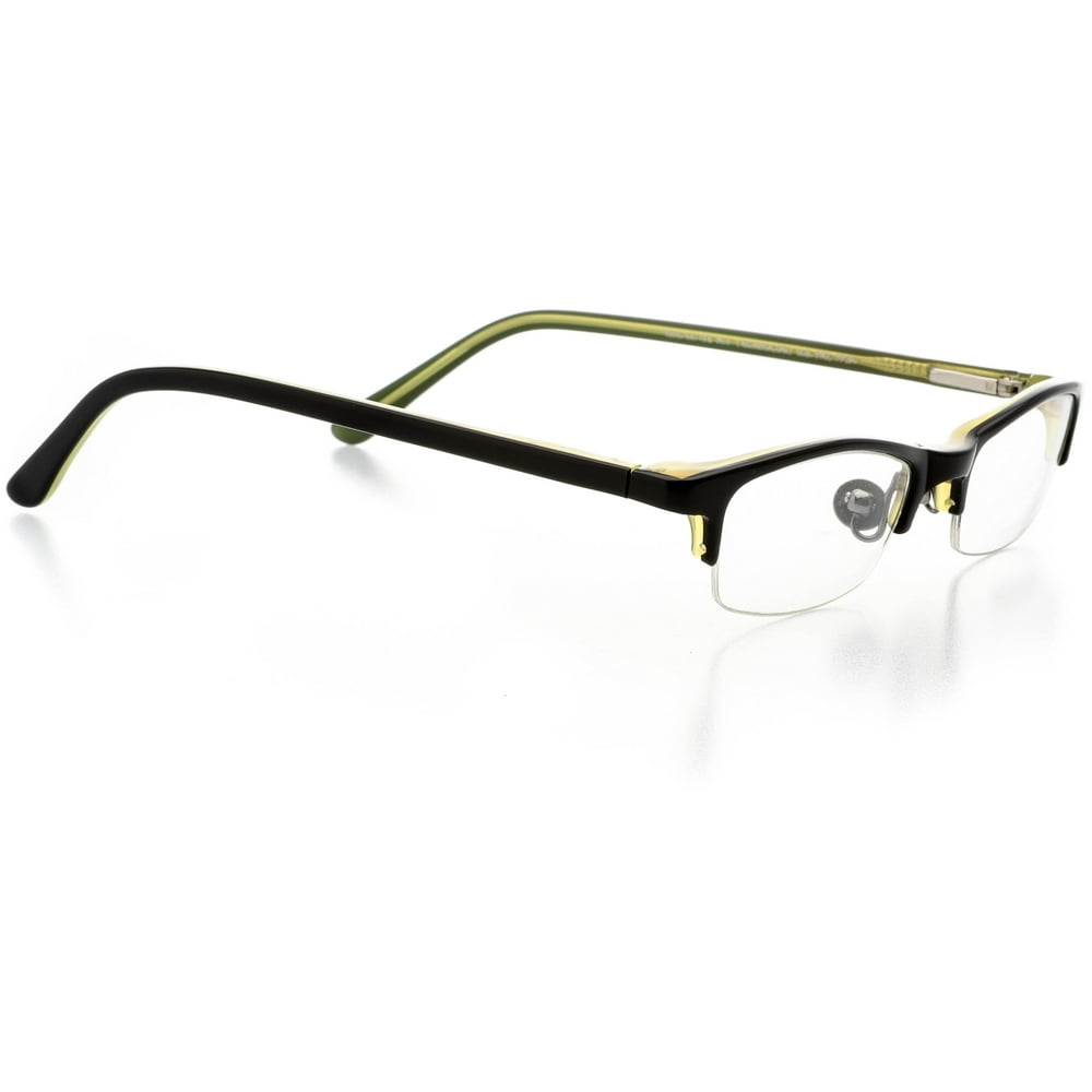 Optical Eyewear Oval Shape, Plastic Half Rim Frame Prescription