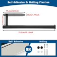 thumbnail image 2 of Paper Towel Holder Under Cabinet, Self-Adhesive or Drilling Black Paper Towel Rack Wall Mount, SUS304 Stainless Steel Paper Towels Roll for Kitchen, Pantry, Sink, Bathroom, 2 of 11