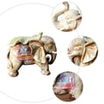 thumbnail image 2 of 1 pieza de cinco figuras de cerámica coloridas debajo del elefante, estatua decorativa de elefante, 2 of 8
