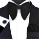 thumbnail image 2 of Mens Pre-Tied Bow Tie Tuxedo Oversized Velvet Bowtie Cufflinks Combo Sets,Velvet Bow, Tuxedo Big Bowtie and Pocket Square Cufflinks(Black), 2 of 5