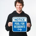 thumbnail image 2 of Notice Pool For Residents Only Sign, Pool Sign, 2 of 8