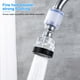 thumbnail image 4 of Aireador de grifo de 360 ​​grados de presión giratoria de aumento de la cabeza de agua ajustable lavable lavabo grifo burbujeador rociador Juegos de accesorios de baño Transparente Corto Yuarrent HA012280-03, 4 of 6